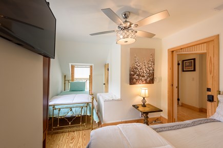 Oak Bluffs Martha's Vineyard vacation rental - Bedroom Three, 1 Single Bed, 1 Queen Bed, Wall Flatscreen TVs