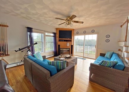 Katama-Edgartown, Katama - Edgartown Martha's Vineyard vacation rental - Living area with sliders to Deck