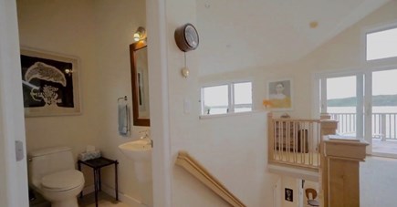 Vineyard Haven Martha's Vineyard vacation rental - Main floor bathroom, stair to lower level