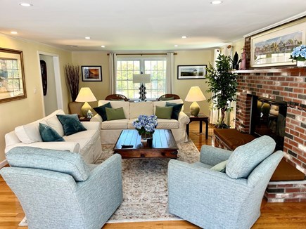 Oak Bluffs Martha's Vineyard vacation rental - Front to Back Living Room with Gas Fireplace.