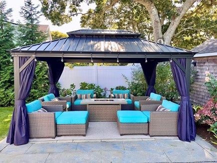 Oak Bluffs Martha's Vineyard vacation rental - Patio with Lounge Chairs and Fire Pit.