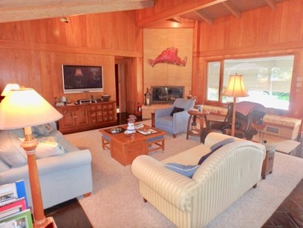 West Tisbury Martha's Vineyard vacation rental - Dining area open to the living area both with water views.