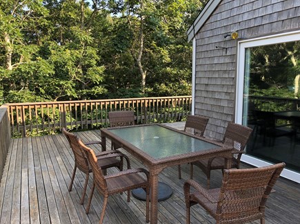 Chappaquiddick Martha's Vineyard vacation rental - Large wrap around deck with two seating areas and a grill