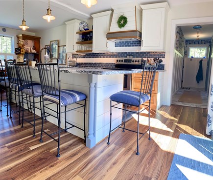 Oak Bluffs Martha's Vineyard vacation rental - Large, new kitchen with farmhouse sink & island seating for 6.