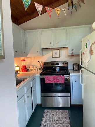 West Tisbury Martha's Vineyard vacation rental - Compact kitchen fully outfitted ; electric stove/Bosch dishwasher