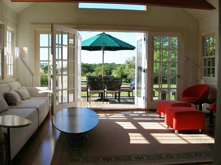 West Tisbury Martha's Vineyard vacation rental - Sun room opens to the deck and yard