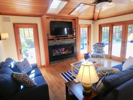 West Tisbury Martha's Vineyard vacation rental - Open concept living and dining area opens up to the deck and pool