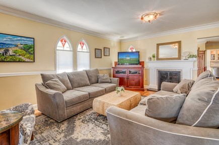 Oak Bluffs Martha's Vineyard vacation rental - Living Room with fireplace
