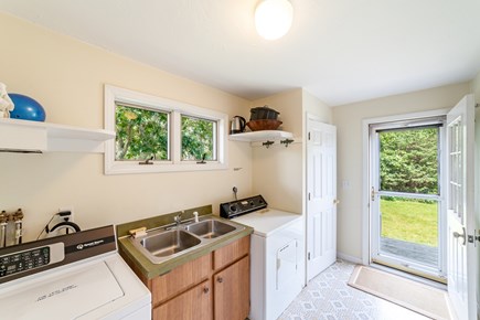 Katama-Edgartown Martha's Vineyard vacation rental - Fully equipped Laundry & Side Door to Outdoor Shower & Gas Grill