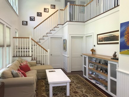 Oak Bluffs, East Chop Martha's Vineyard vacation rental - The living room has Cathedral Ceilings