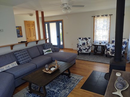 Oak Bluffs Martha's Vineyard vacation rental - Opposite view of living room features sitting area by window.