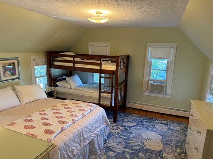 Oak Bluffs Martha's Vineyard vacation rental - Bedroom #3 with queen bed and 2 twin beds (bunk)