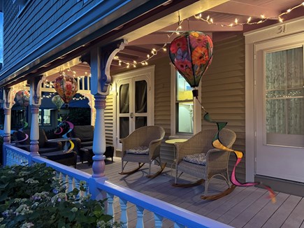 Oak Bluffs Martha's Vineyard vacation rental - Front porch in the evening.