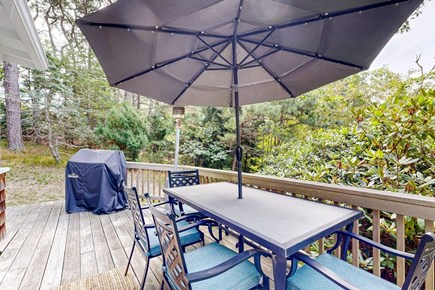 Oak Bluffs, Harthaven Martha's Vineyard vacation rental - Back deck overlooking the private back yard.