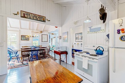 Oak Bluffs, Harthaven Martha's Vineyard vacation rental - Kitchen overlooking the dining area