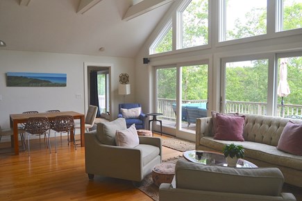 West Tisbury Martha's Vineyard vacation rental - Living Room and Dining Area