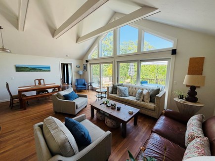 West Tisbury Martha's Vineyard vacation rental - Living Room, Dinning area, Deck, Door to Primary.