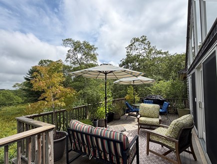 West Tisbury Martha's Vineyard vacation rental - Back deck