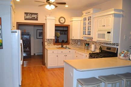 Oak Bluffs Martha's Vineyard vacation rental - Living room opens to this modern, spacious kitchen