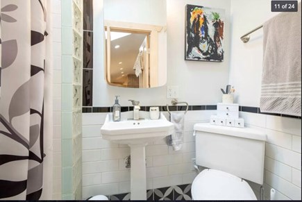 Chilmark Martha's Vineyard vacation rental - Upstairs bathroom with shower.