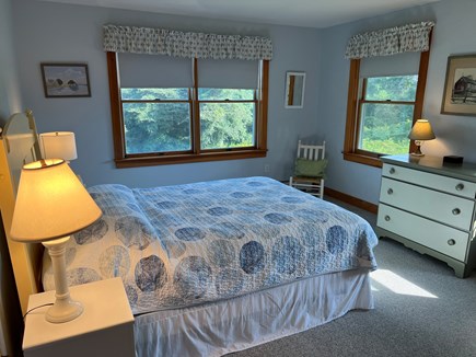 Aquinnah Martha's Vineyard vacation rental - Master Bedroom with full bath and waterview