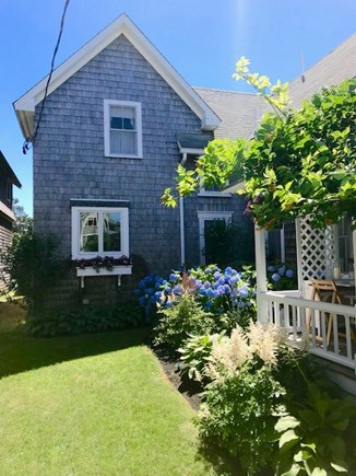 Oak Bluffs Martha's Vineyard vacation rental - Side front lawn looking at the kitchen window