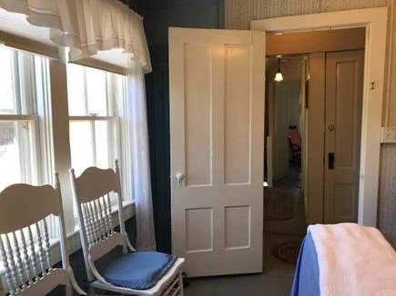 Oak Bluffs Martha's Vineyard vacation rental - Blue twin bedroom with double windows facing west