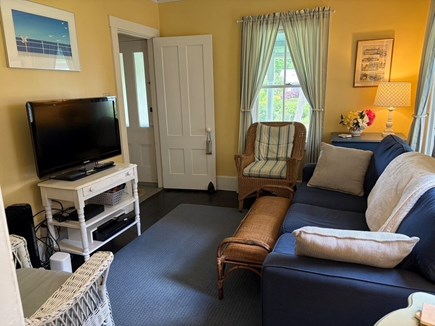 Oak Bluffs Martha's Vineyard vacation rental - TV room with window facing the porch