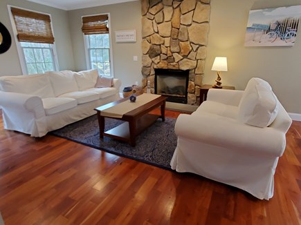 Oak Bluffs, 02557 Martha's Vineyard vacation rental - Spacious Living Area with fireplace and TV.