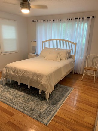Edgartown Martha's Vineyard vacation rental - First floor bedroom, queen bed, ceiling fan & TV