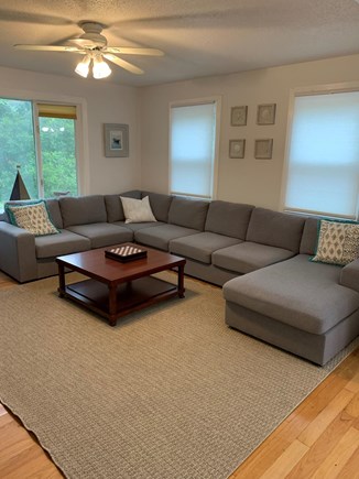 Edgartown Martha's Vineyard vacation rental - Bright, spacious living room w/ ceiling fan & mounted TV