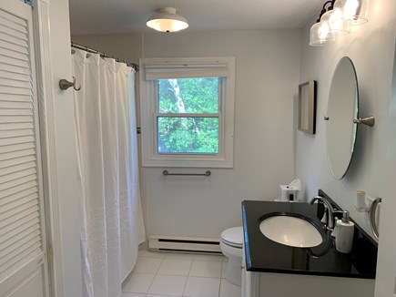 Edgartown Martha's Vineyard vacation rental - Second floor full bathroom with view of backyard