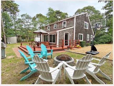 Edgartown Martha's Vineyard vacation rental - Large deck, patio furniture, propane grill and backyard firepit