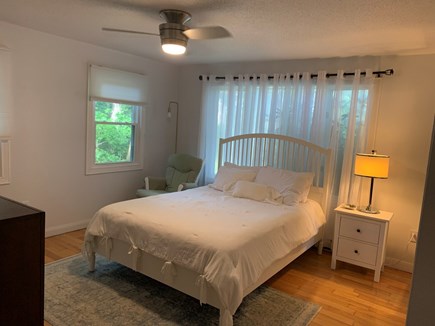 Edgartown Martha's Vineyard vacation rental - First floor bedroom, queen size bed , ceiling fan , TV, AC unit