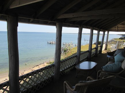 Chappaquiddick, Edgartown Martha's Vineyard vacation rental - Front porch water views