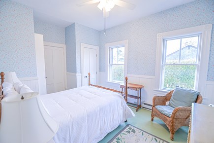 Oak Bluffs Martha's Vineyard vacation rental - Downstairs queen with ceiling fan and ensuite full bathroom