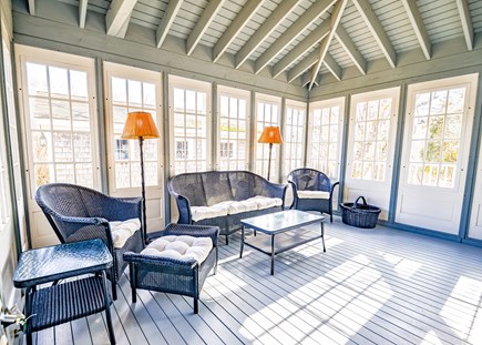 Oak Bluffs Martha's Vineyard vacation rental - Large back screened in porch with fan