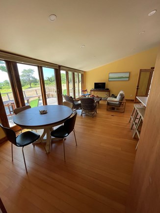 Chilmark, Menemsha Pond Martha's Vineyard vacation rental - Downstairs open space in guest house