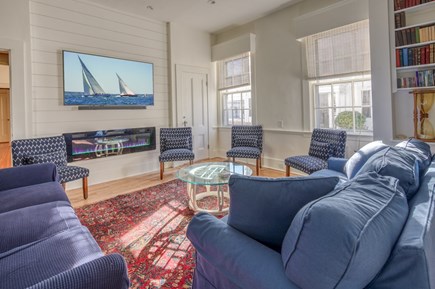 Edgartown Martha's Vineyard vacation rental - Newly renovated Living Area with new TV and Fireplace