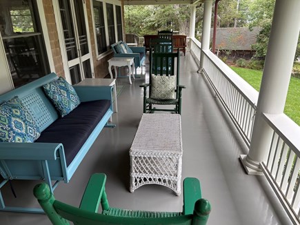 Oak Bluffs, East Chop Martha's Vineyard vacation rental - Long side of the wrap around porch; small water view!