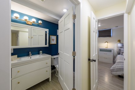 Oak Bluffs Martha's Vineyard vacation rental - Full Bathroom with ShowerVanityHallway to Main Bedroom