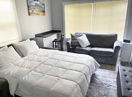 Katama-Edgartown Martha's Vineyard vacation rental - First Floor Bedroom American Leather Queen Sofa