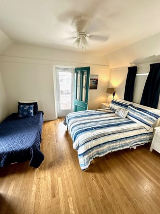 Oak Bluffs Martha's Vineyard vacation rental - Bedroom 3 - Queen & Twin w/private balcony & water-view