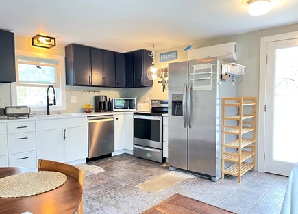 Aquinnah Martha's Vineyard vacation rental - Newly renovated kitchen with dishwasher, microwave, and stove.