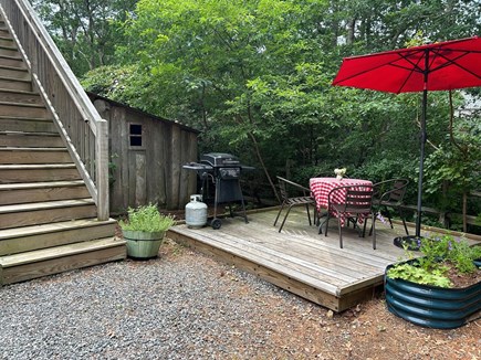 Edgartown Martha's Vineyard vacation rental - Outdoor seating area with gas grill.