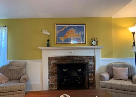 Oak Bluffs Martha's Vineyard vacation rental - Living Room (sorry - fireplace not for use)