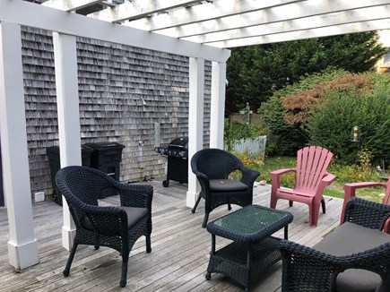 Oak Bluffs Martha's Vineyard vacation rental - Private back deck with new grill & comfortable sitting area