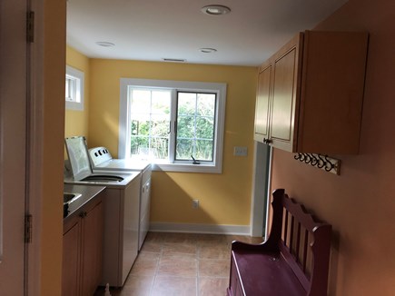 Oak Bluffs Martha's Vineyard vacation rental - Bright & sunny laundry room with entrance to MBR back right