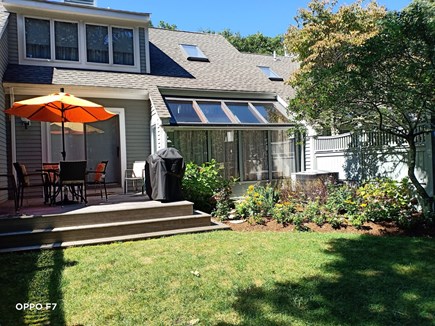 Edgartown Martha's Vineyard vacation rental - Fully furnished deck and gardens by Donarama. Dining room access