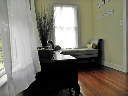 Vineyard Haven Martha's Vineyard vacation rental - Sun drenched foyer; cherry settee and upright piano welcomes you